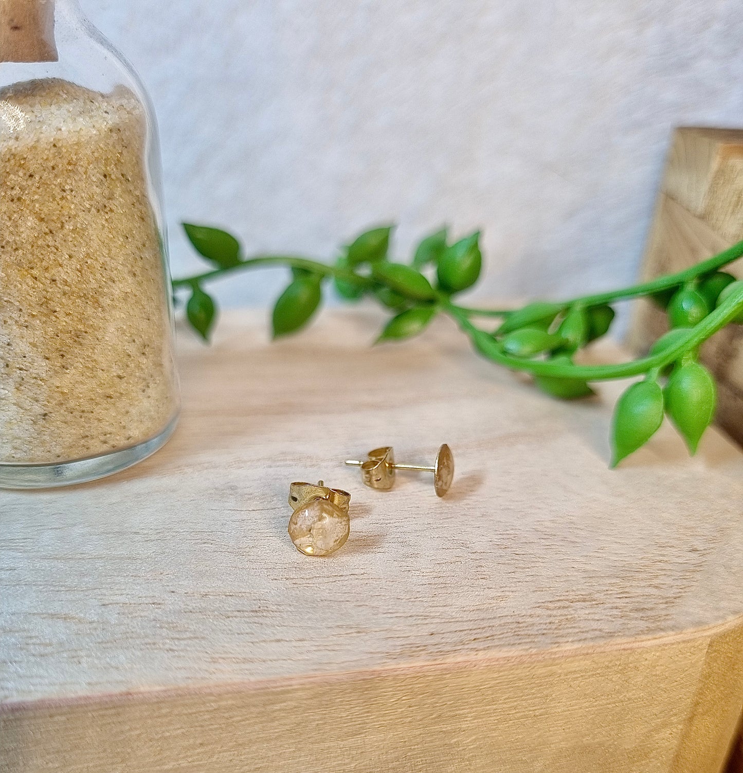 Clous d'oreilles fleurs d'abricotier