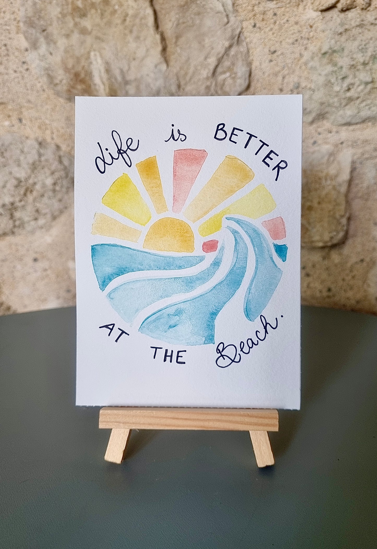 Aquarelle Life is better at te beach