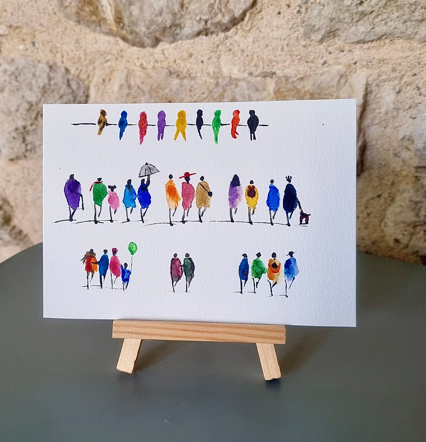 Aquarelle silhouettes