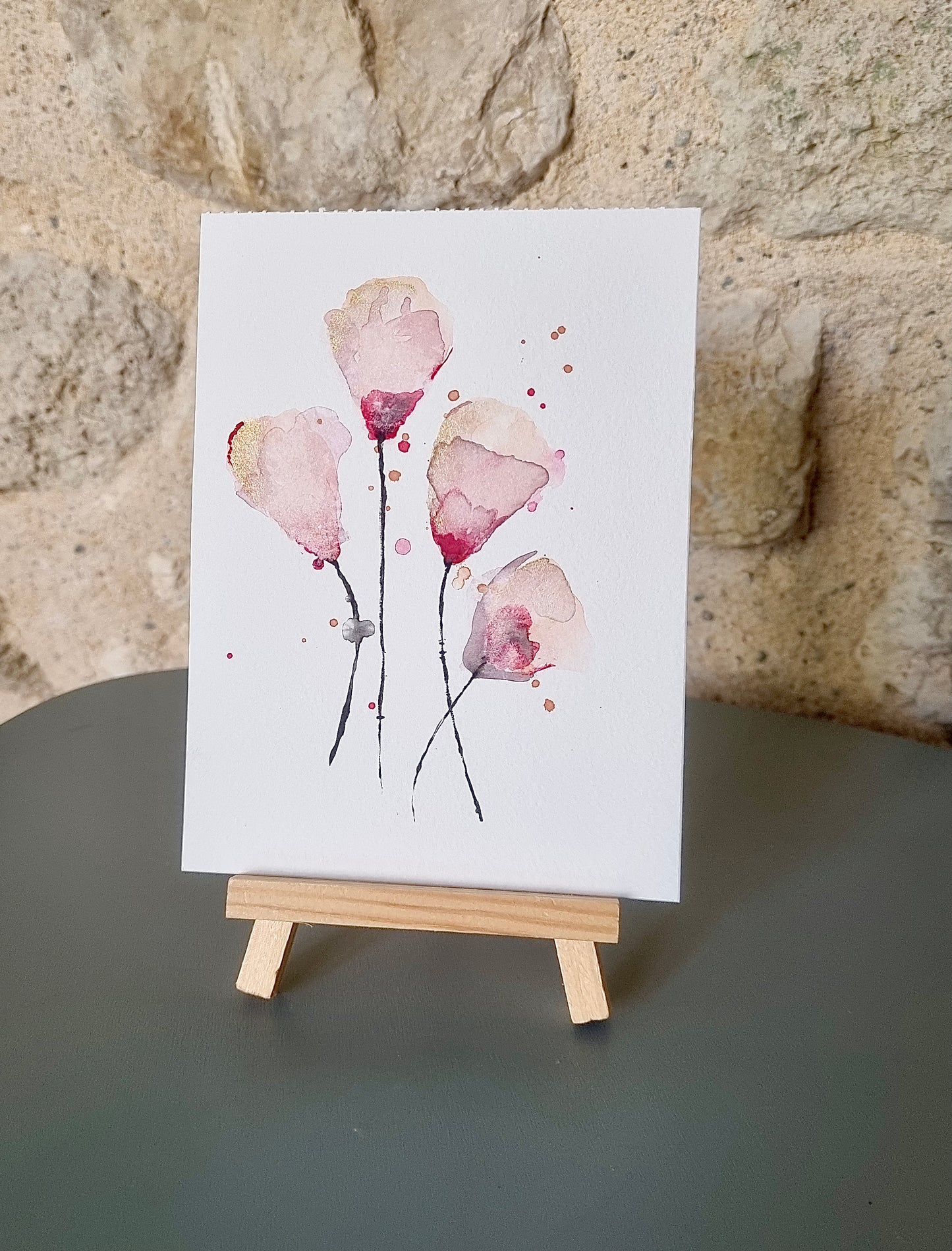 Aquarelle fleurs floues
