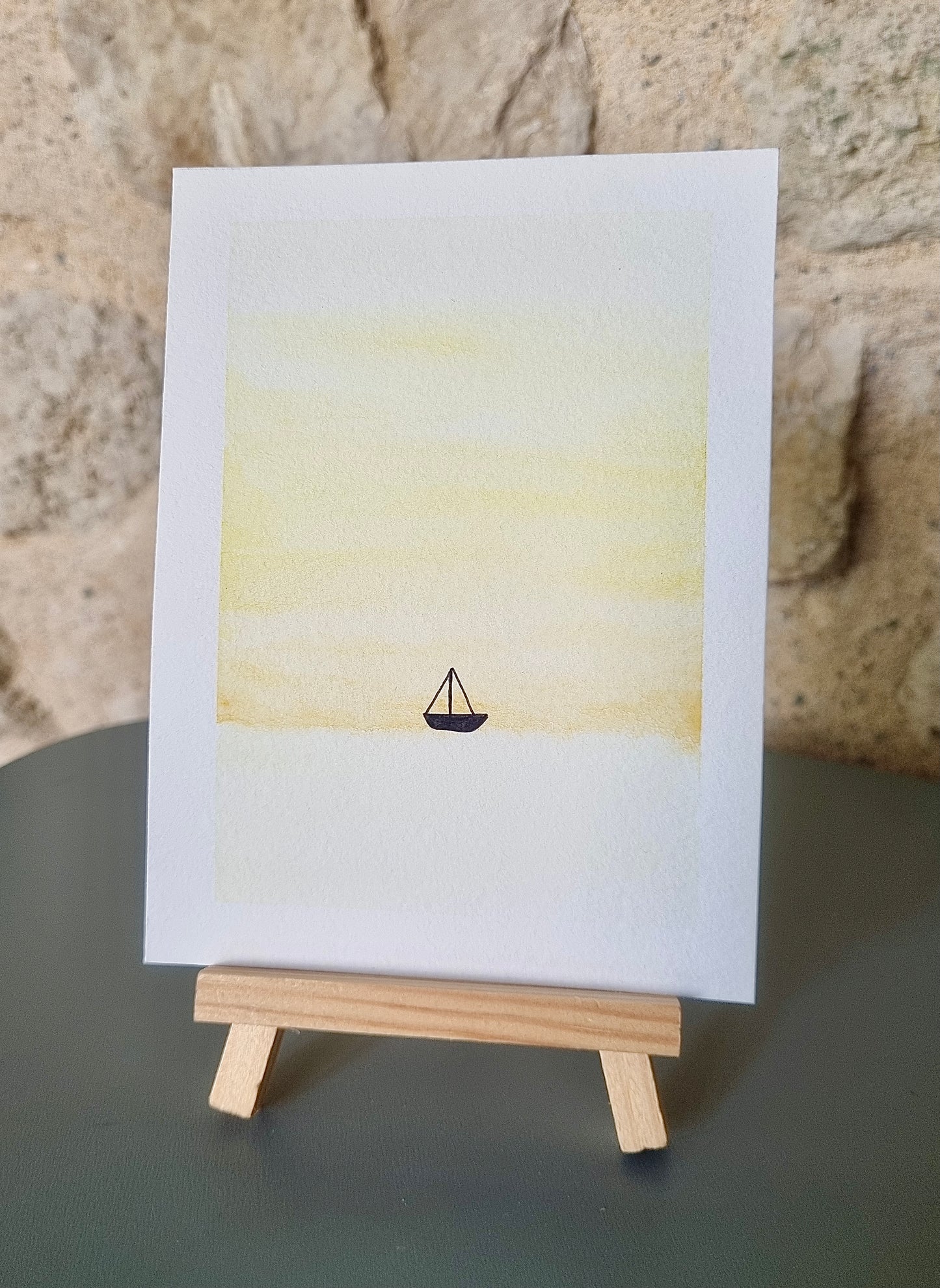 Aquarelle petit navire