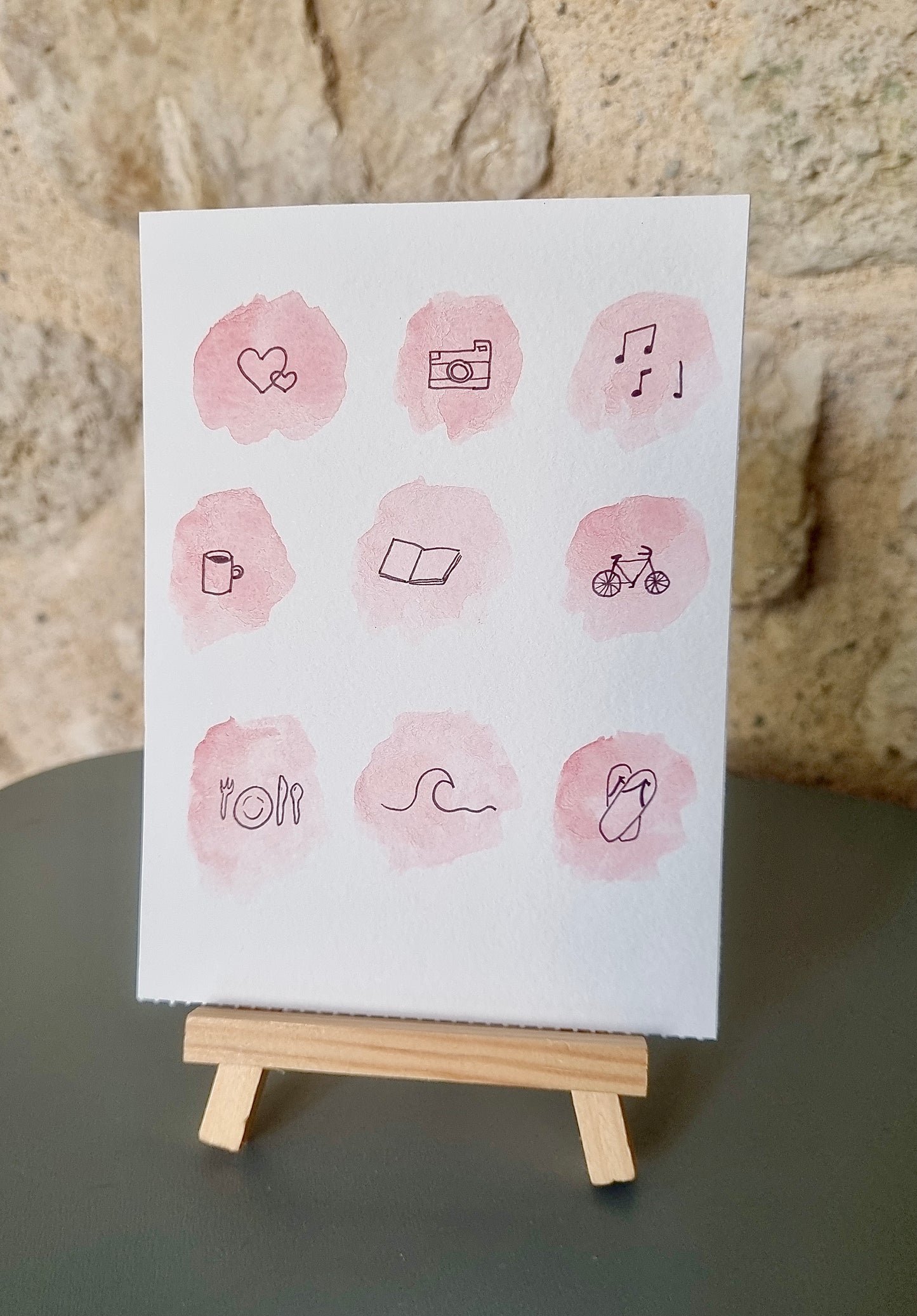 Aquarelle la vie en rose