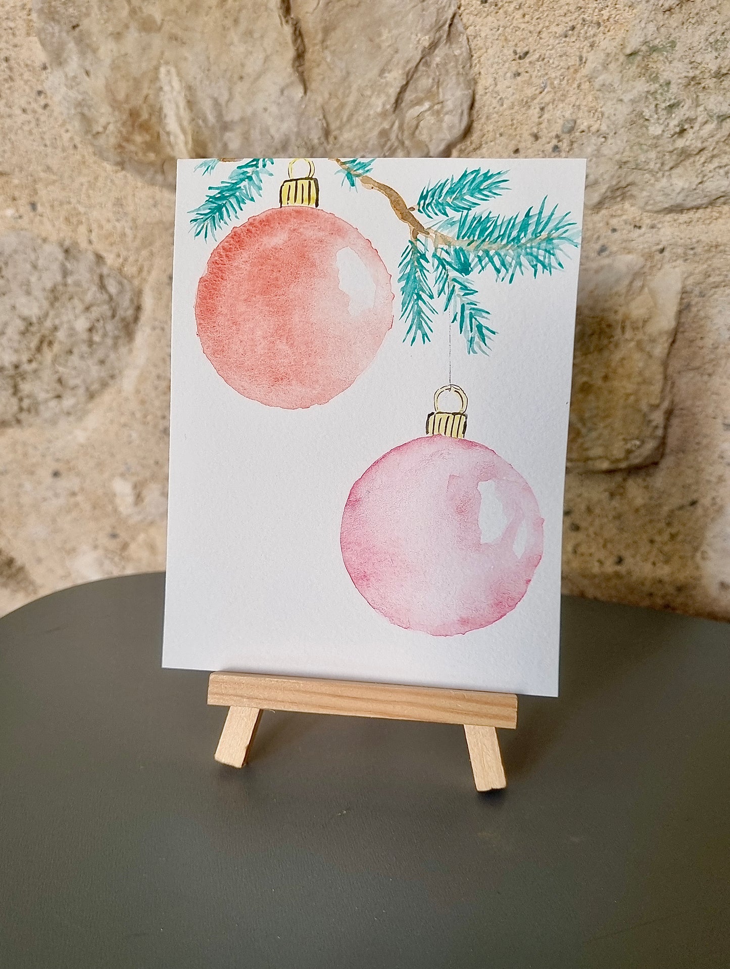 Aquarelle Boule de Noel