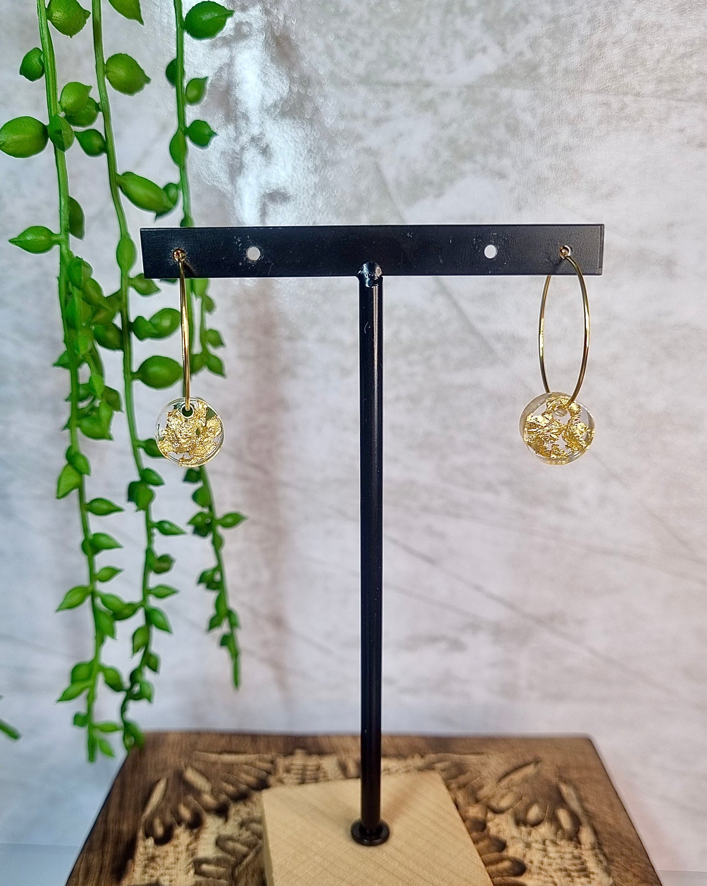 BO résine et feuille d'or