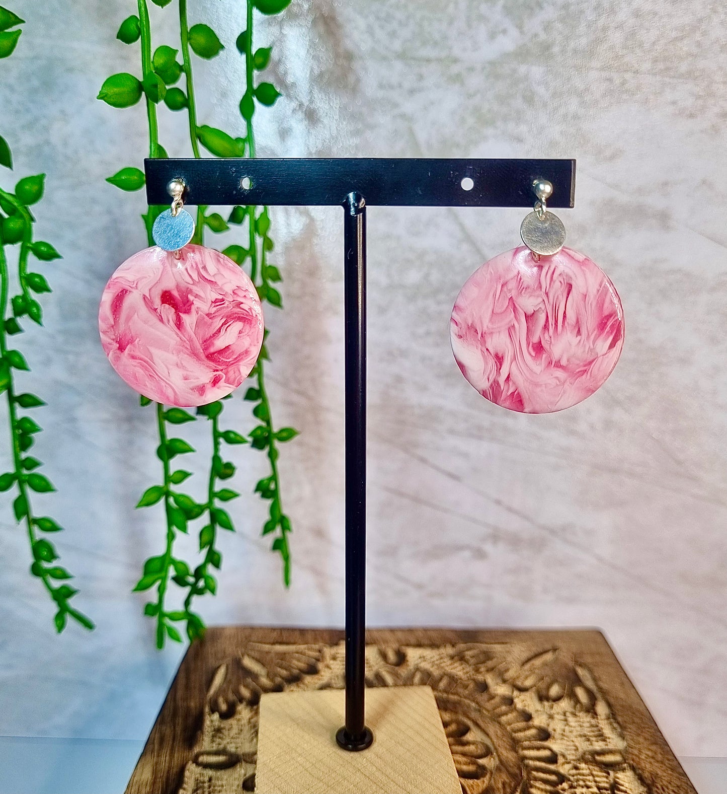 BO Rond marbre rose
