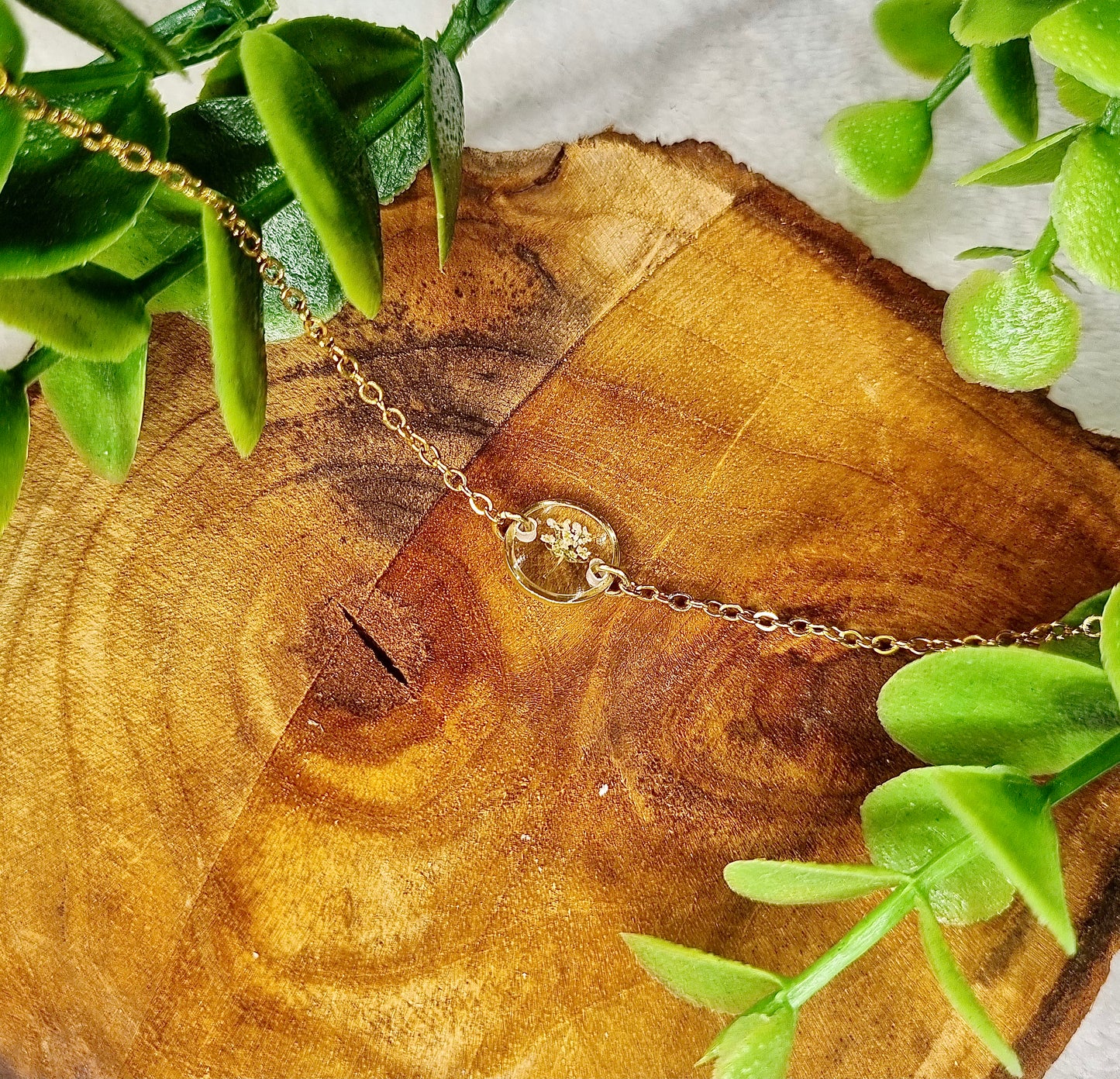 Bracelet petite fleur de carotte sauvage