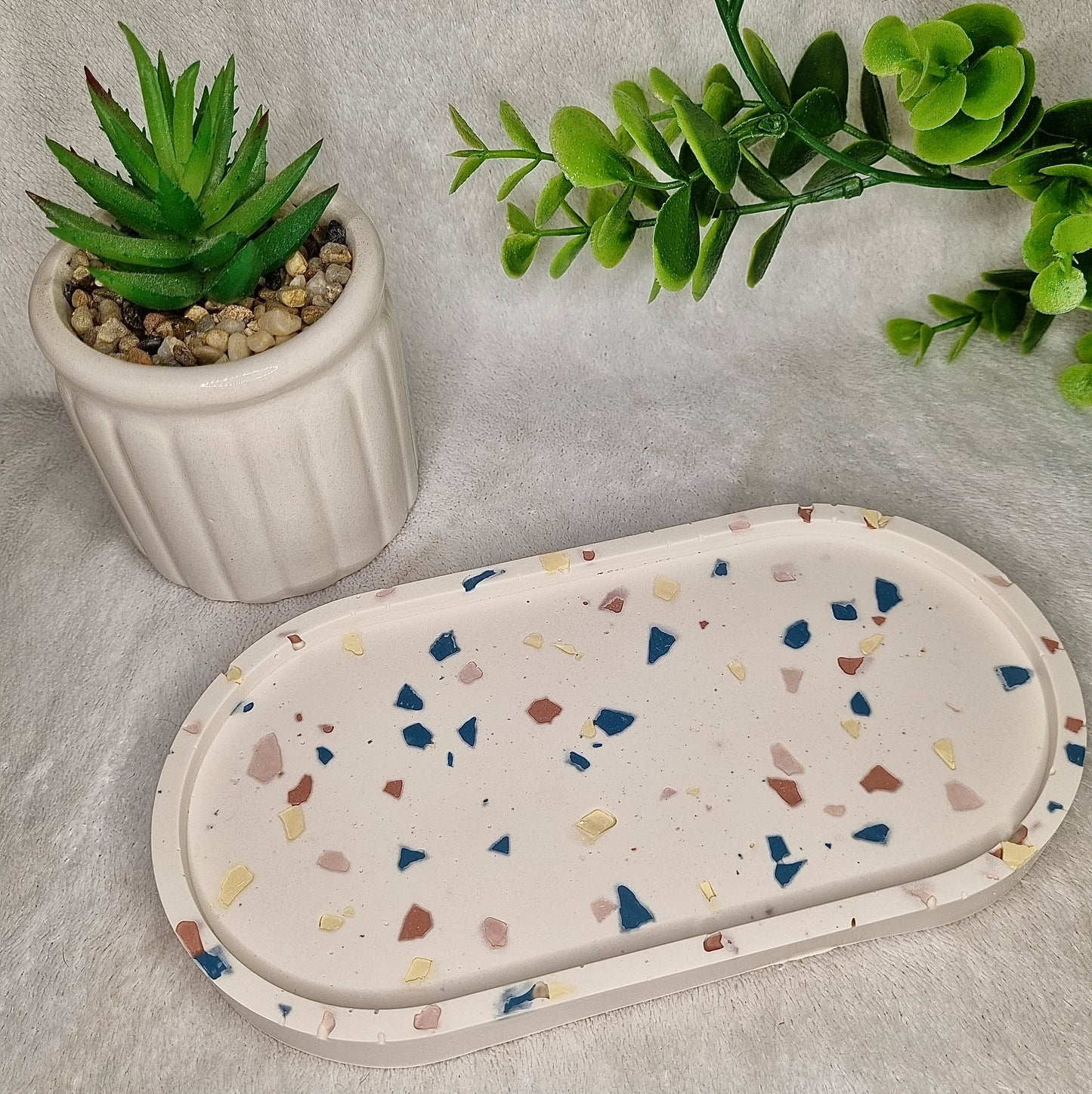 Coupelle en jesmonite effet Terrazzo