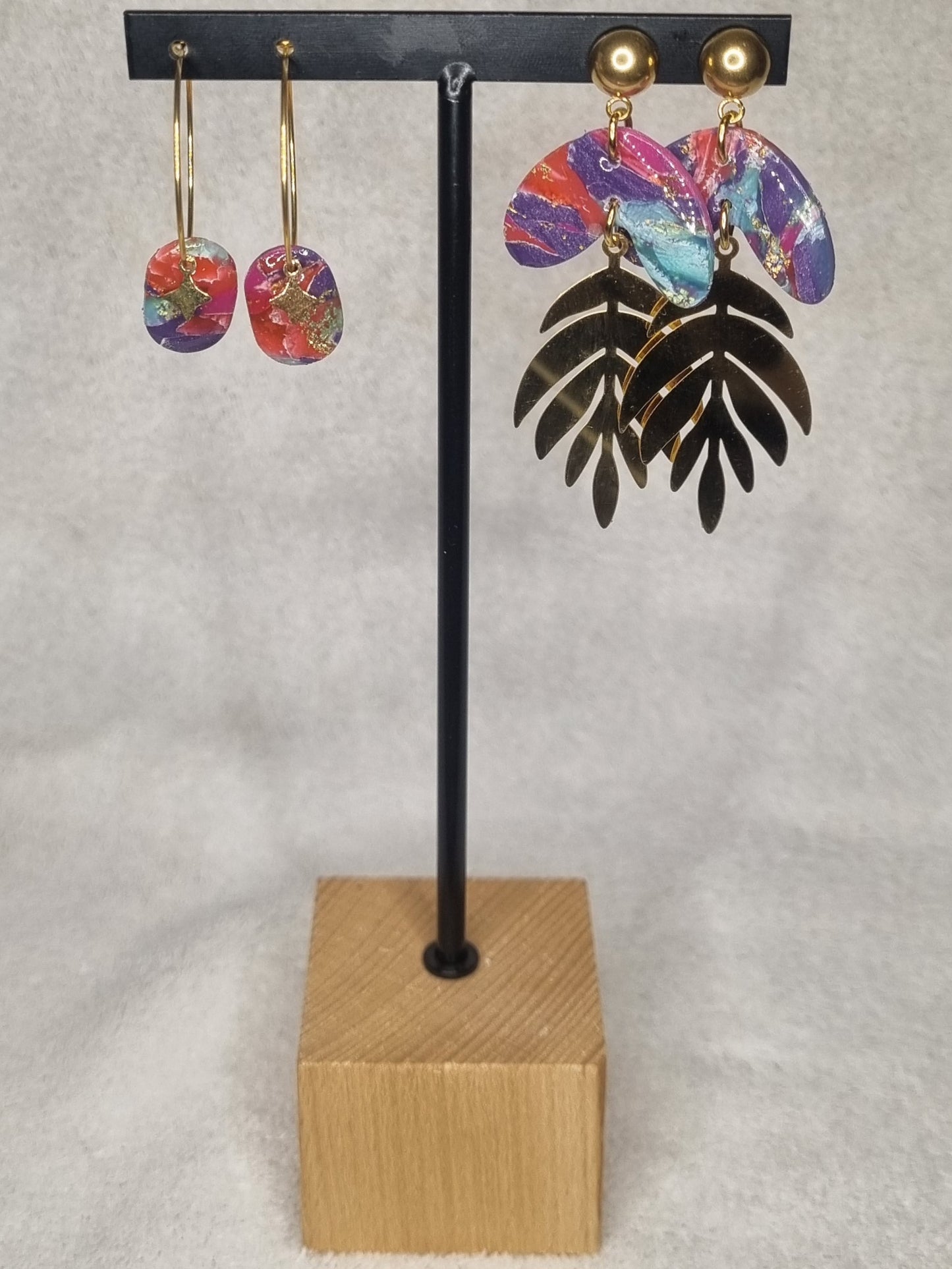 Boucles d'oreilles pâte polymère
