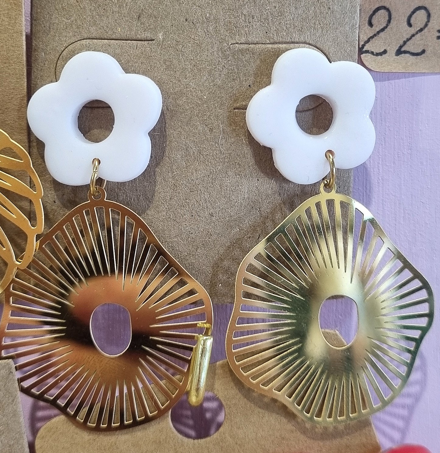 Boucles d'oreilles Pâte Polymère et Bio-résine
