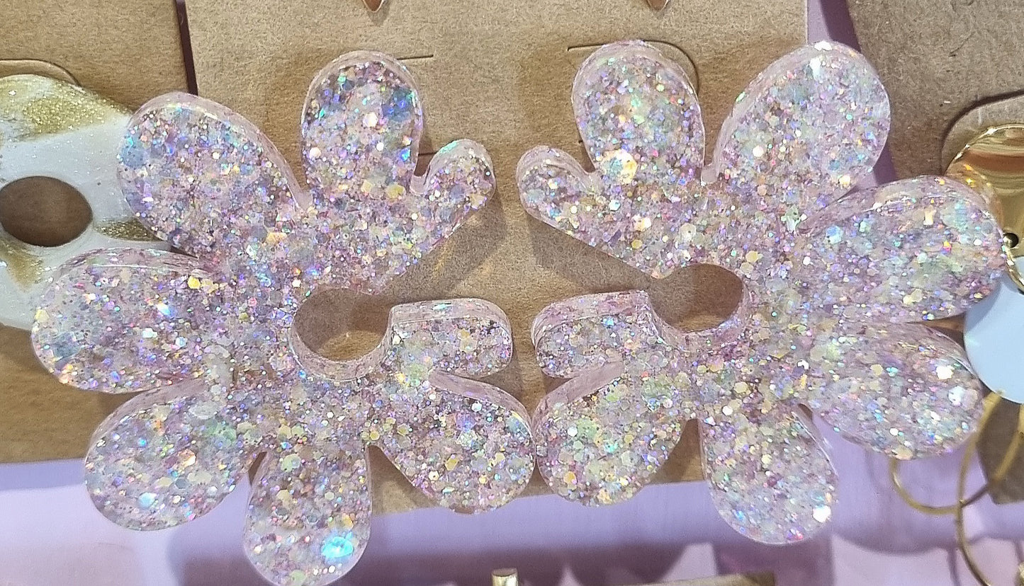 Boucles d'oreilles Pâte Polymère et Bio-résine